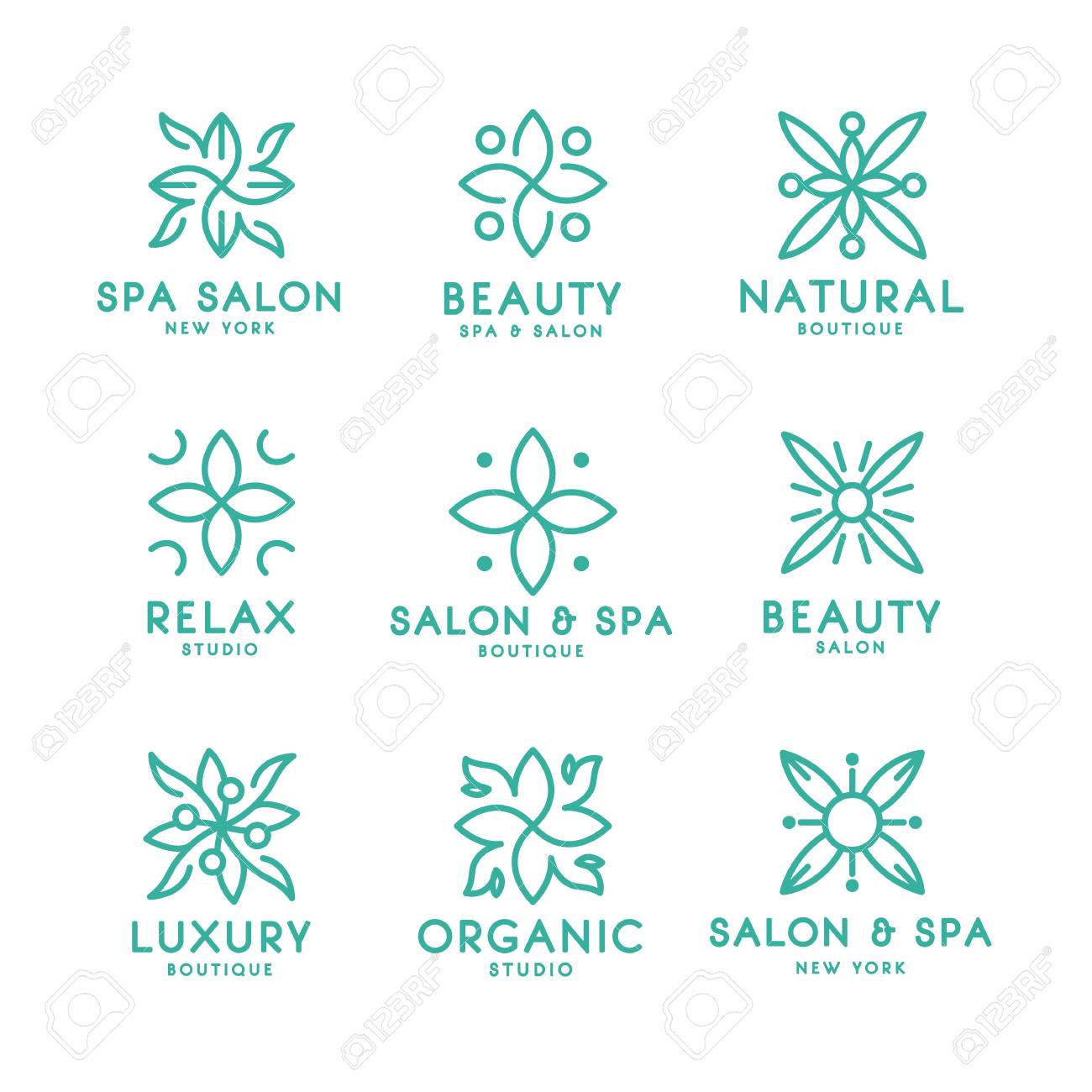 Simple And Graceful Floral Monogram Design Template Elegant Lineart Logo Design Vector Icon Illustration Modern Style Royalty Free Cliparts Vectors And Stock Illustration Image