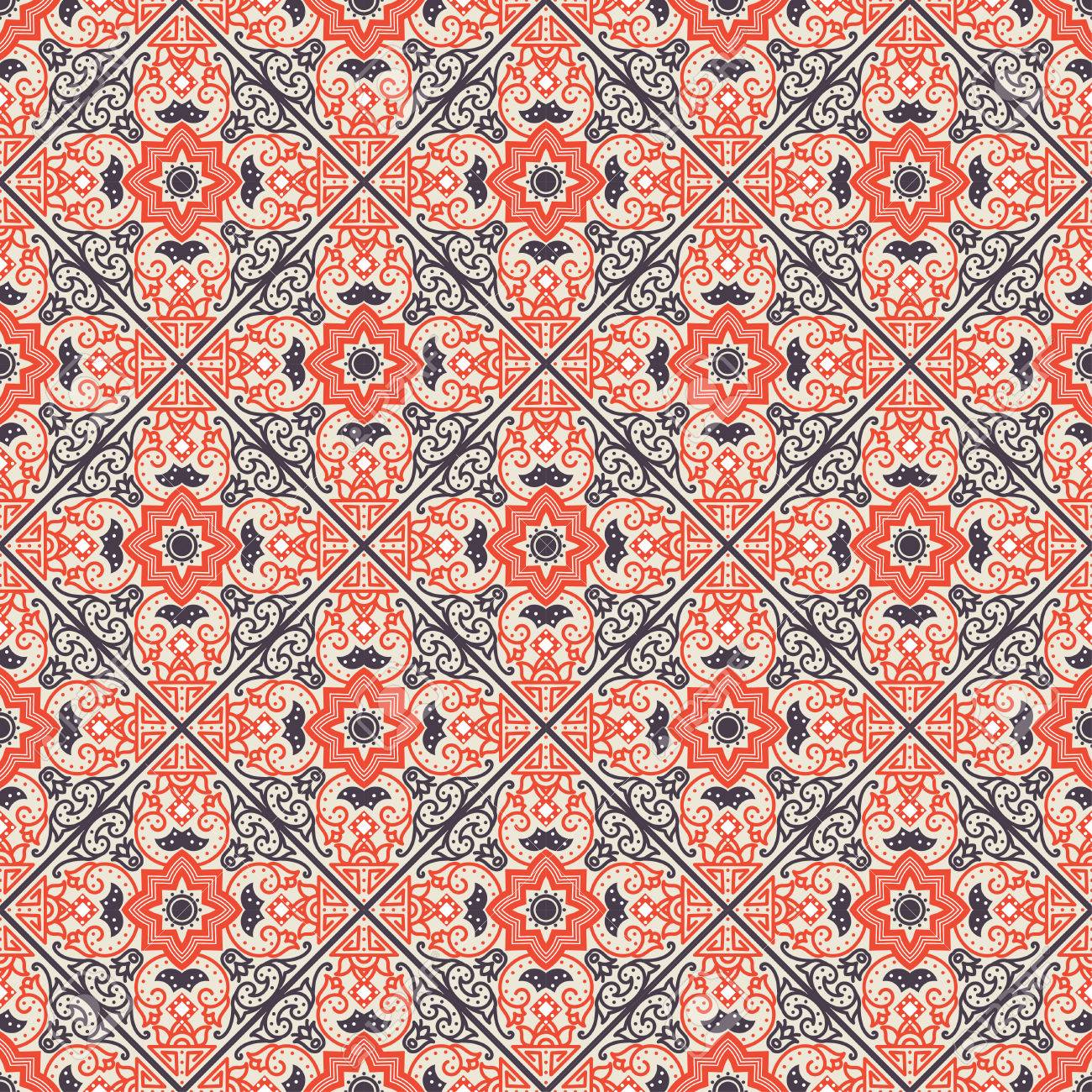 talavera tile vibrant mexican seamless pattern originally from