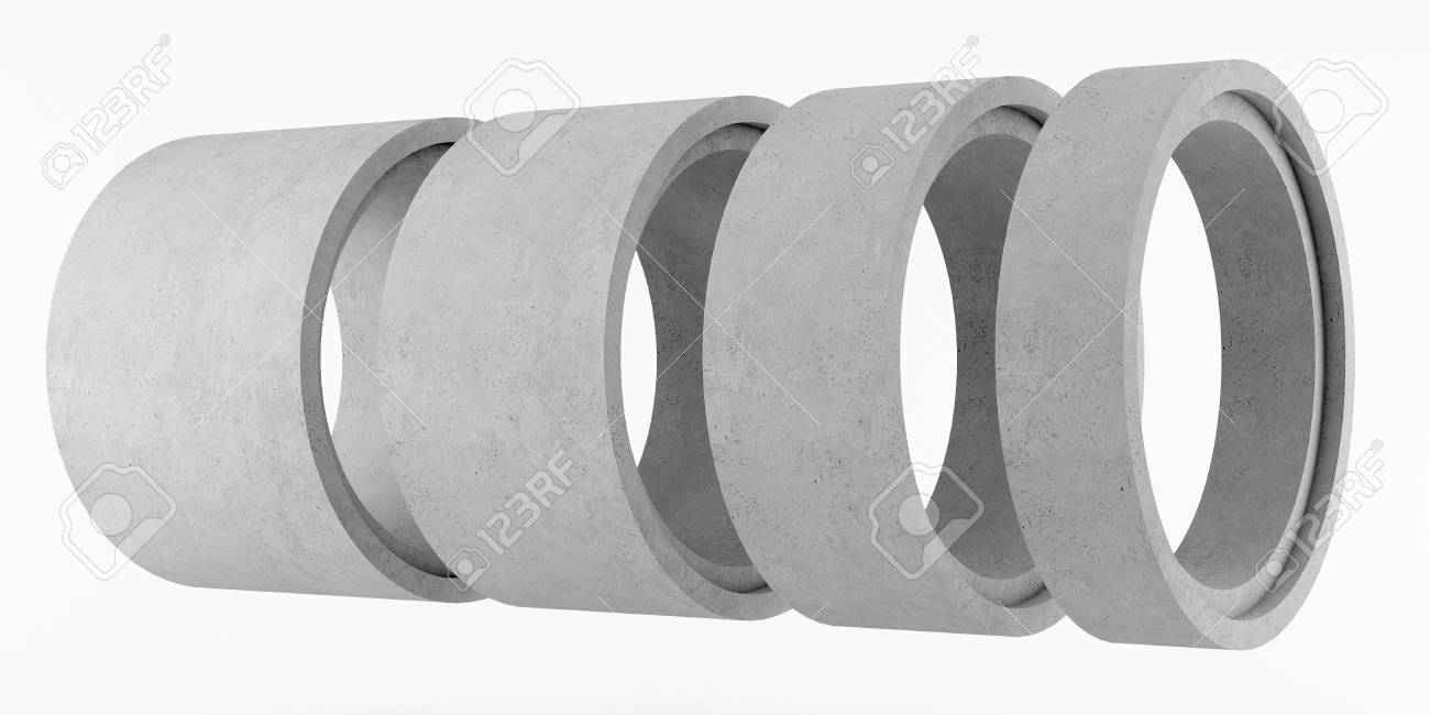 Anillos De Para Pozos Aislados Sobre Blanco. Representación 3d Fotos, Retratos, Imágenes Y Fotografía De Archivo Libres De Derecho. Image