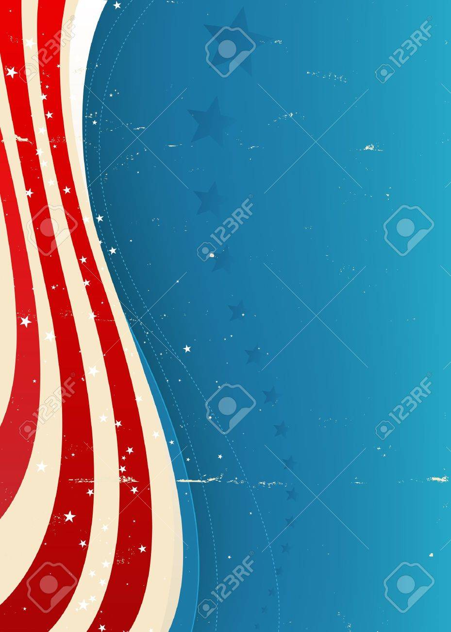 illustration of an american flag background vertical flyer for 4th of july background flyer