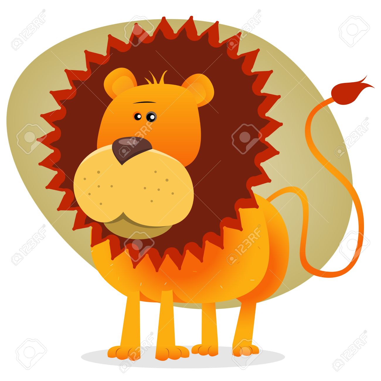 Illustration Of The King Of The Jungle Animals In Cartoon Cute Royalty Free Cliparts Vectors And Stock Illustration Image
