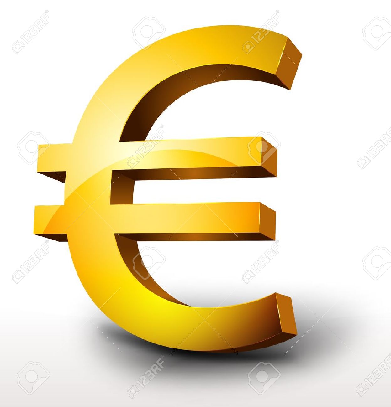 illustration of a glossy 3d golden euro currency royalty free