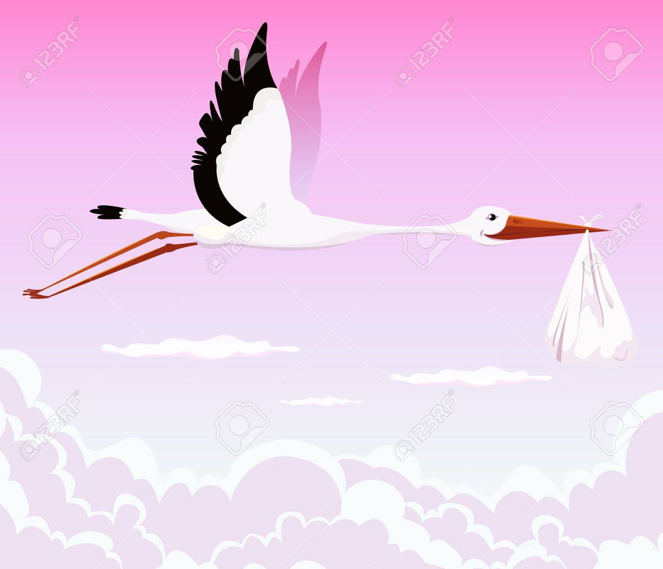 Illustration D Une Fille Cigogne Bebe Livrer Dans Un Sac Pour L Annonce De La Naissance Nouveau Ne Celebration Des Anniversaires Et Fetes Clip Art Libres De Droits Vecteurs Et Illustration Image Illustration D Une Fille Cigogne Bebe Livrer Dans Un Sac Pour L Annonce De La Naissance Nouveau Ne Celebration Des Anniversaires Et Fetes Clip Art Libres De Droits Vecteurs Et Illustration Image