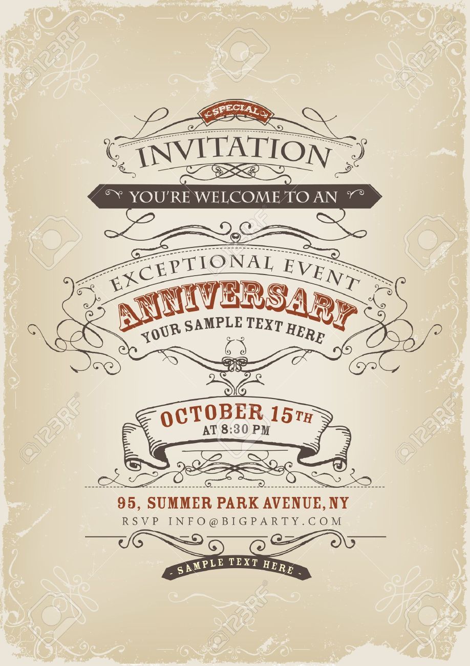 vintage invitation