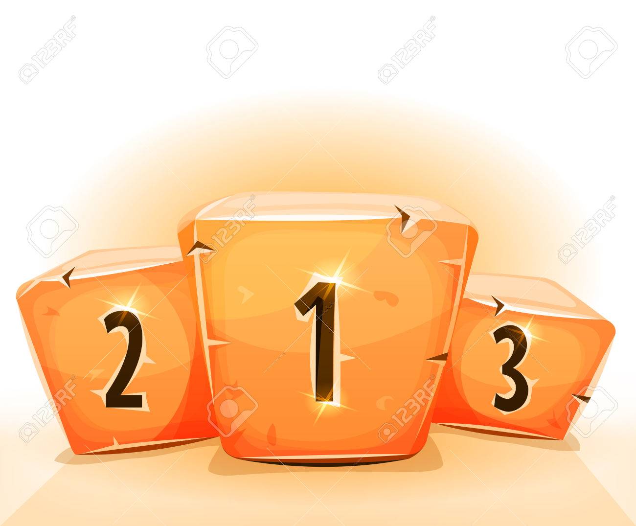 ゲームの Ui に最高スコアの画面とビジネスの成功および富のアイコン漫画ゴールド賞の勝者表彰のイラストのイラスト素材 ベクタ Image