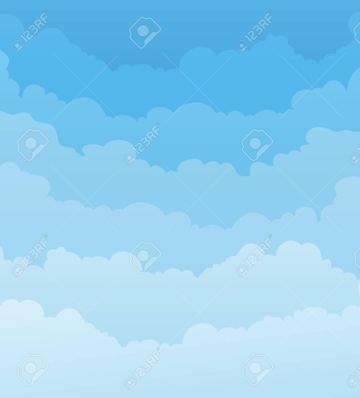 雲の層を持つ漫画の春や夏の青空の背景のイラストのイラスト素材 ベクタ Image 雲の層を持つ漫画の春や夏の青空の背景のイラストのイラスト素材 ベクタ Image