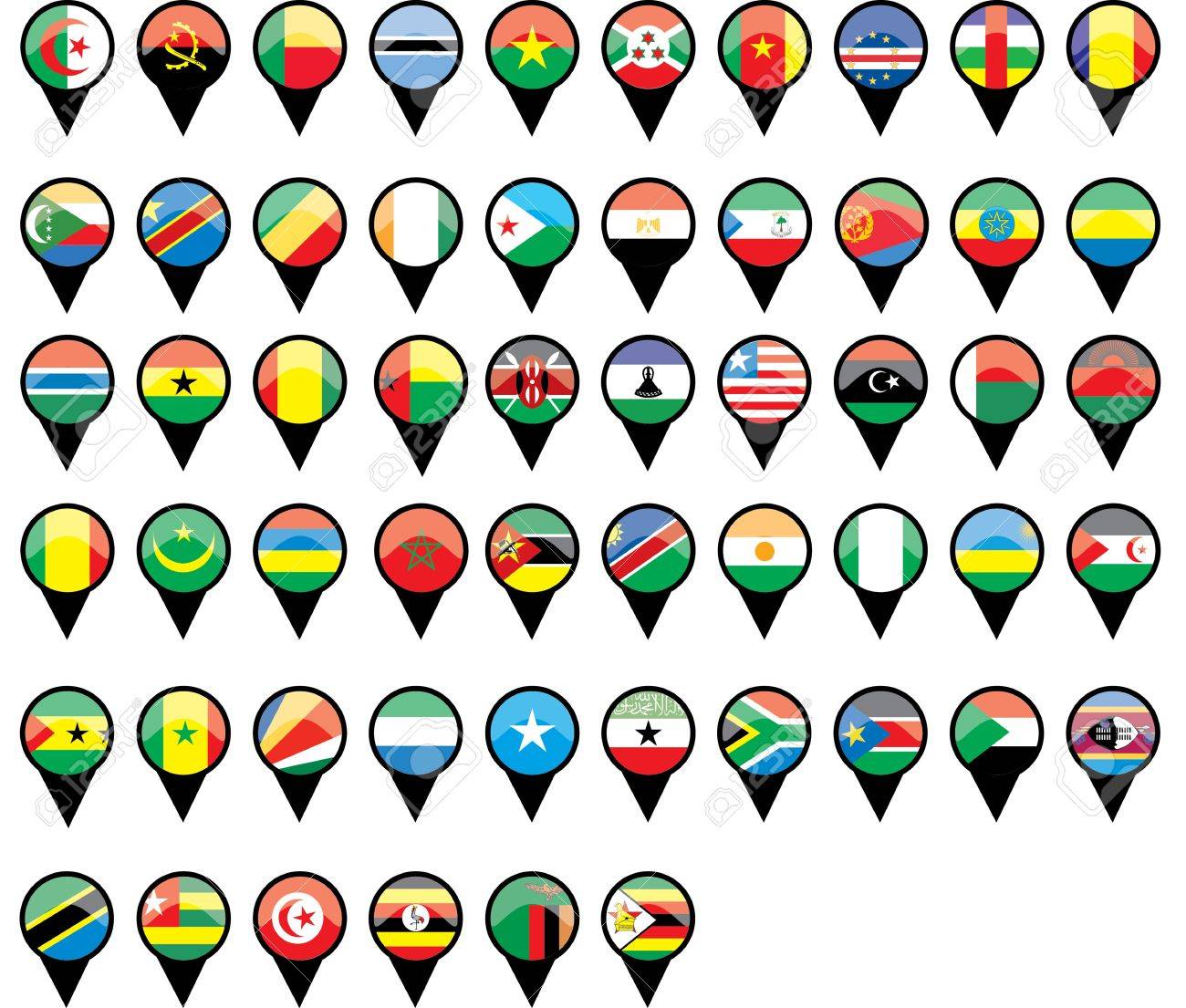 flags of asian countries like pins royalty free cliparts vectors asian pins