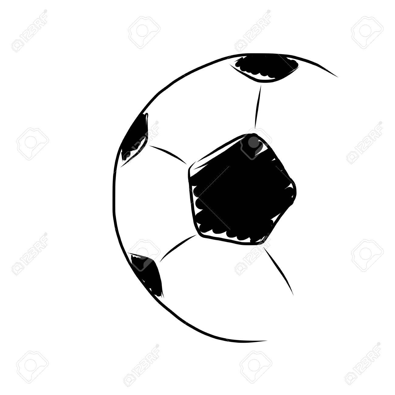 hand draw soccer ball on white stock photo picture and royalty free