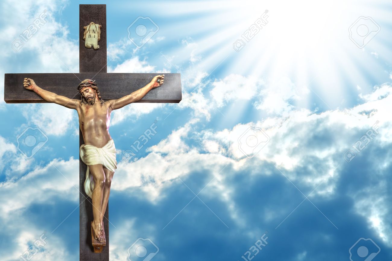 Jesus Christ To Paradise Cross Of Jesus Christ On Sky Background