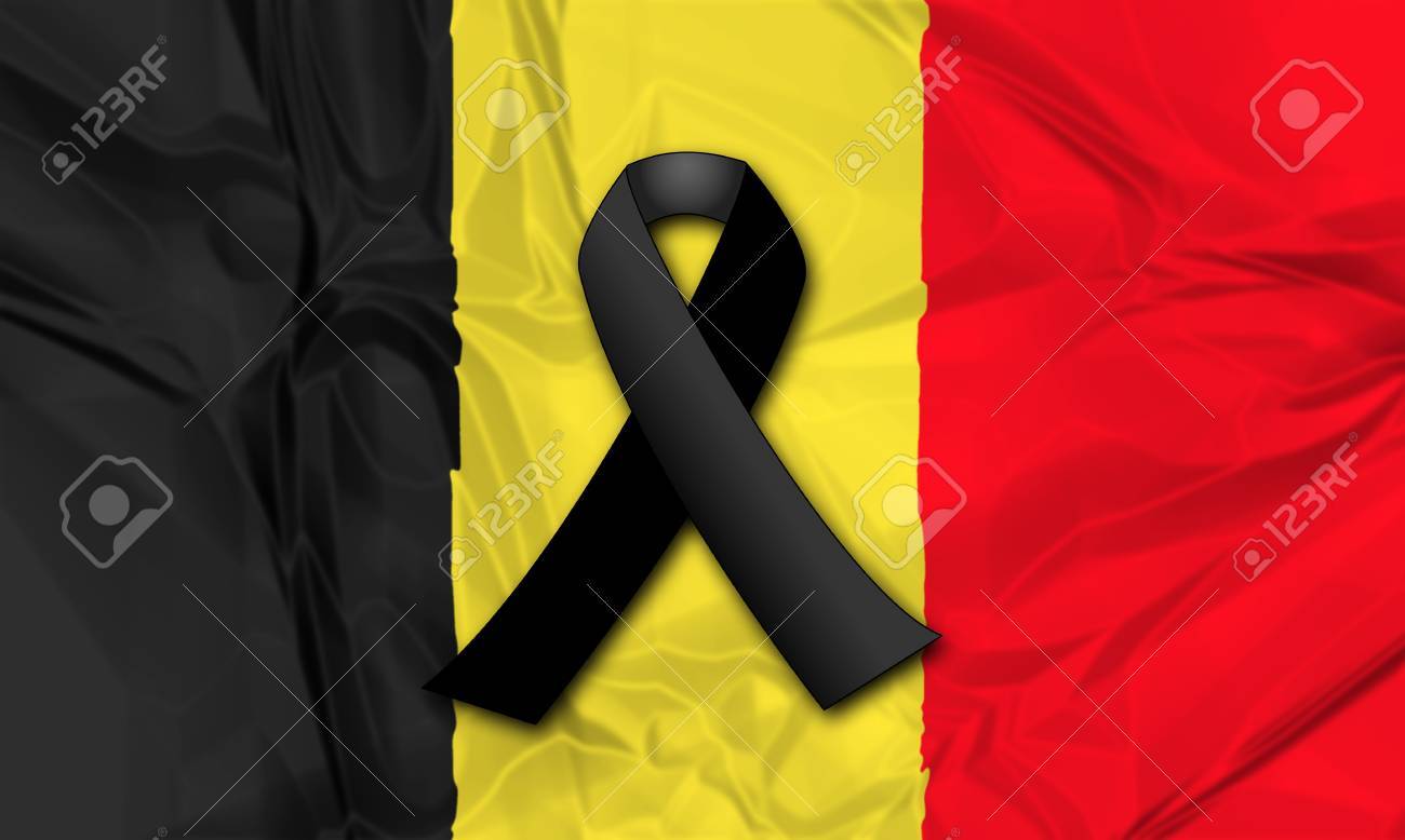 black ribbon on flag