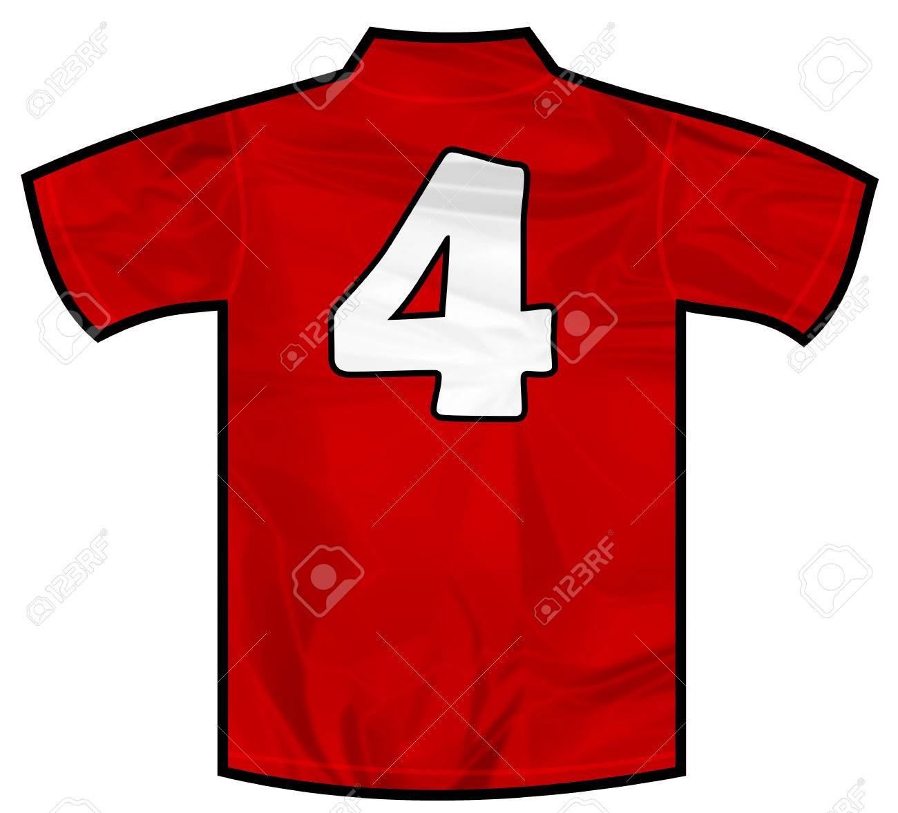 number 4 football jersey