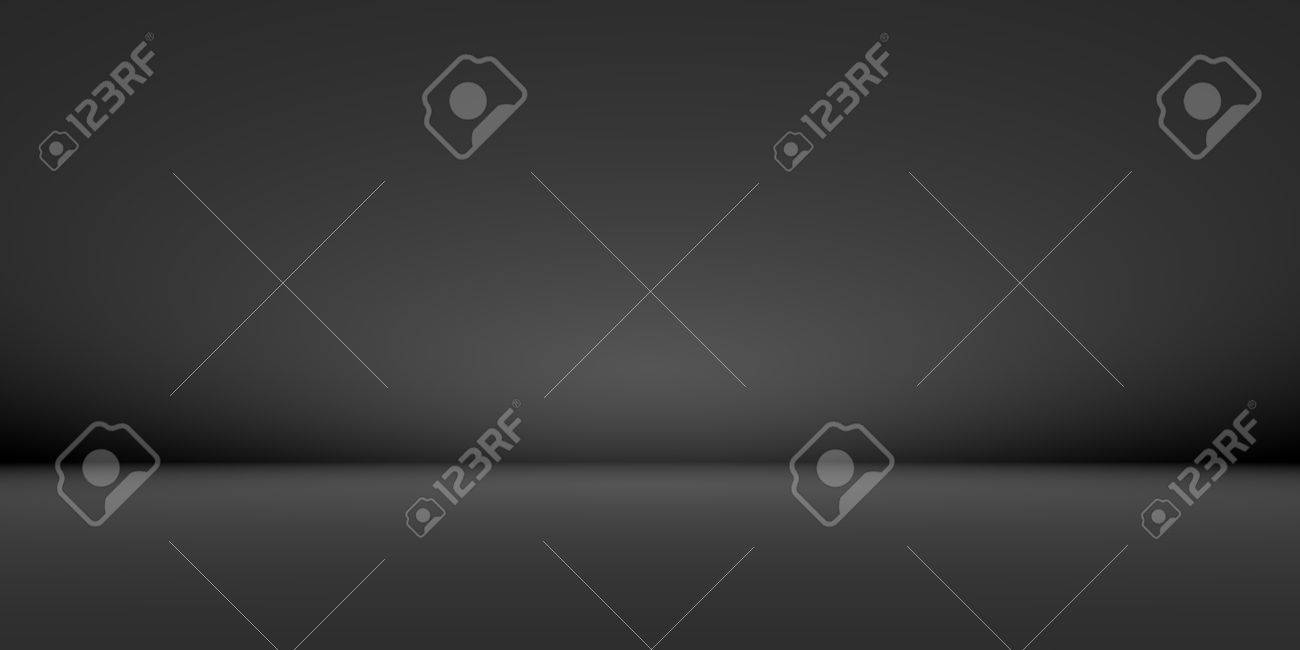 Abstract Empty Dark Black Gradient Luxury Background Studio Wall Floor