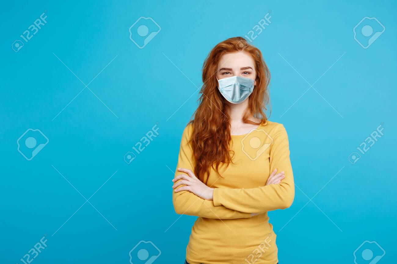 Download Portrait Of Young Beautiful Ginger Woman With Face Mask Looking Stock Photo Picture And Royalty Free Image Image 147329984 PSD Mockup Templates
