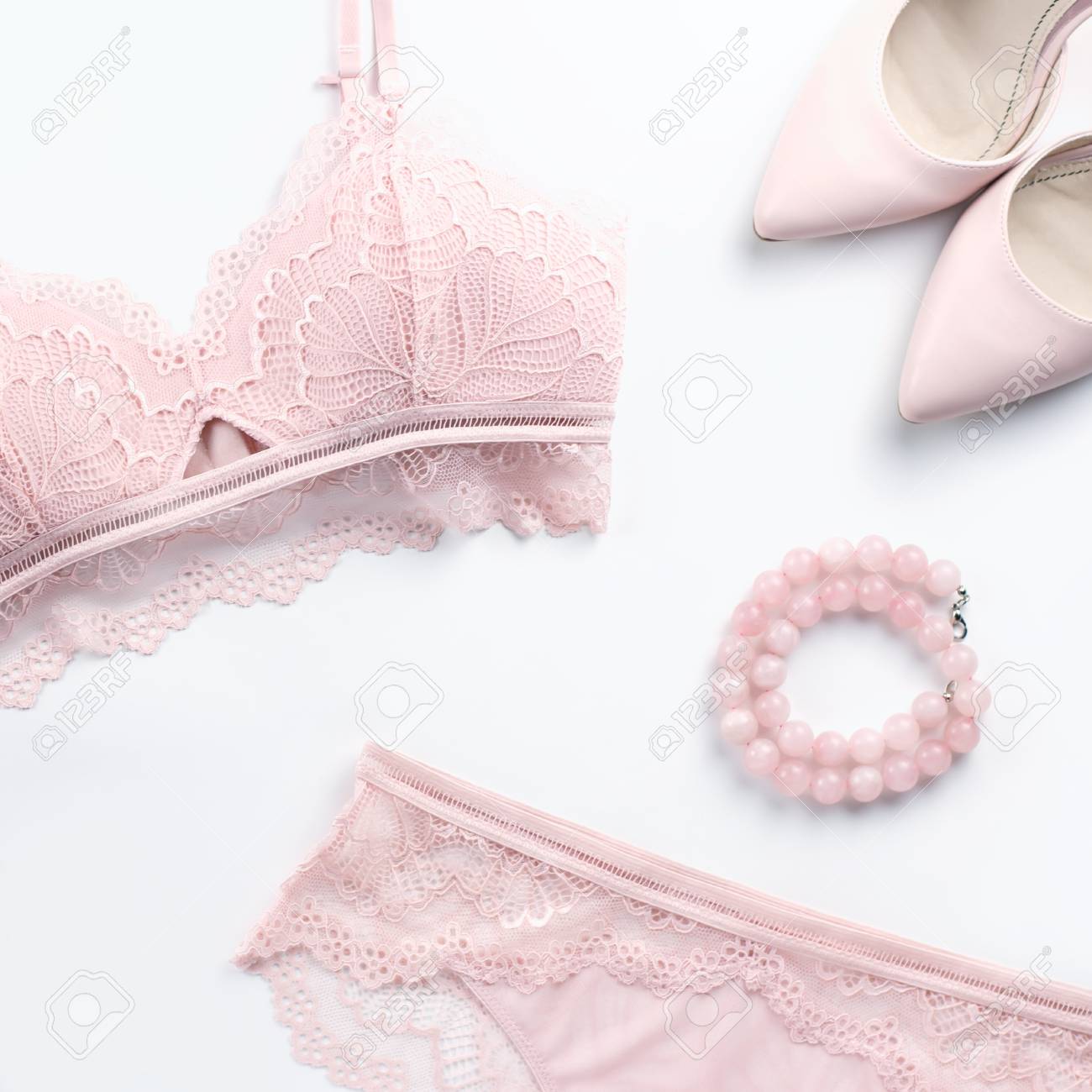 pink lace underwear