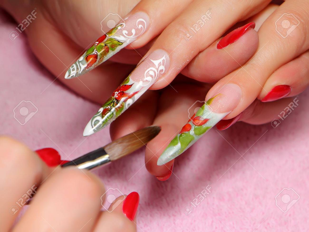 ネイル アートワーク の写真素材 画像素材 Image