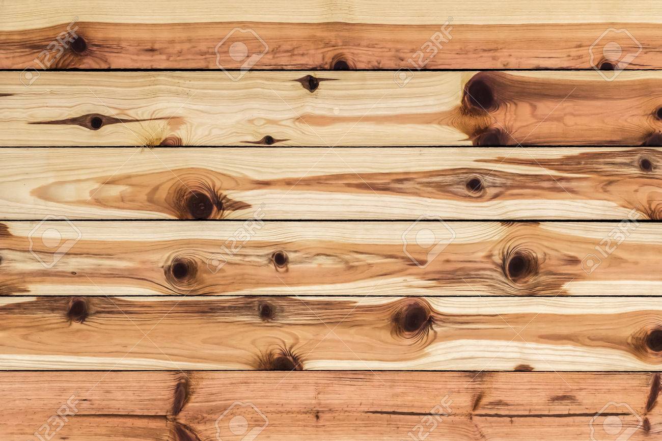 white pine plank hut wall texture with wood knots and joints