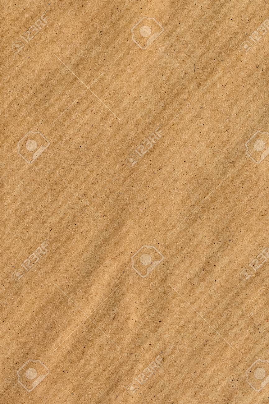 Photograph Of Brown Striped Recycle Paper Coarse Grain Crumpled