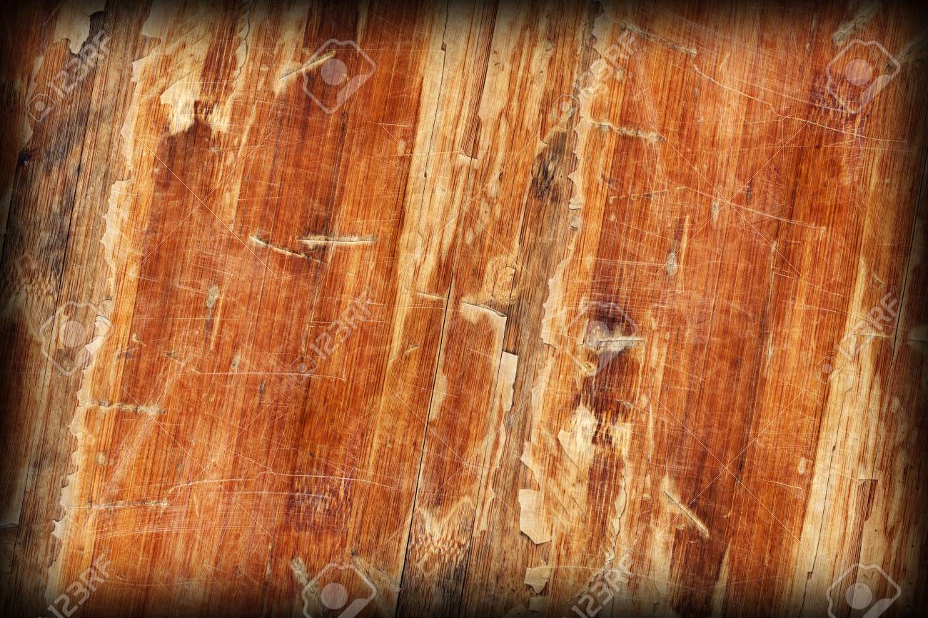 Old Weathered Wood Laminated Flooring Varnished Blockboard Panel