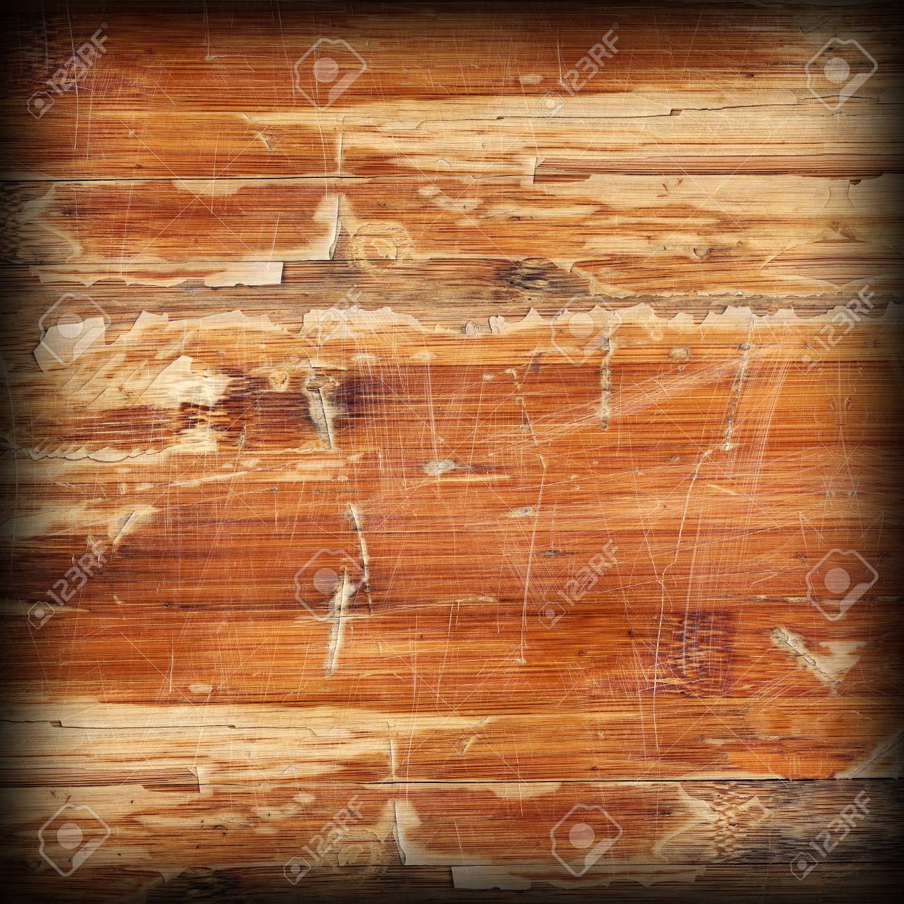 Old Weathered Wood Laminated Flooring Varnished Blockboard Panel