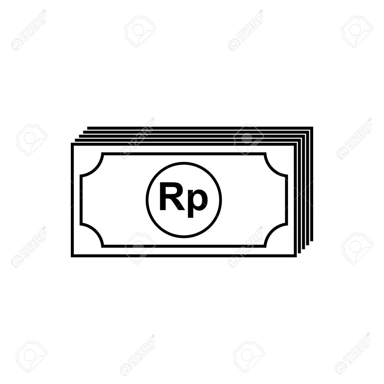 Indonesia Currency Icon Symbol, IDR, Rupiah Money Paper. Vector  Illustration Royalty Free SVG, Cliparts, Vectors, and Stock Illustration.  Image 189545246.