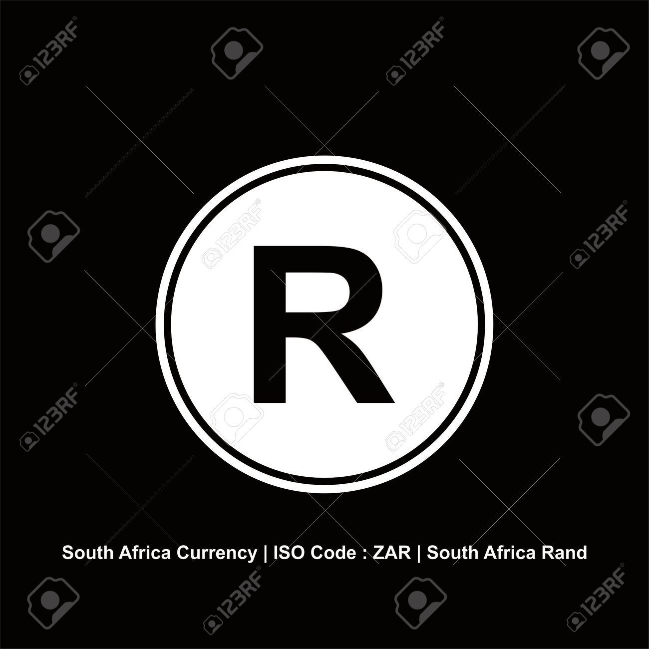南アフリカの通貨、zar記号、南アフリカランドのアイコンシンボル。ベクターイラストのイラスト素材・ベクター Image 194725563