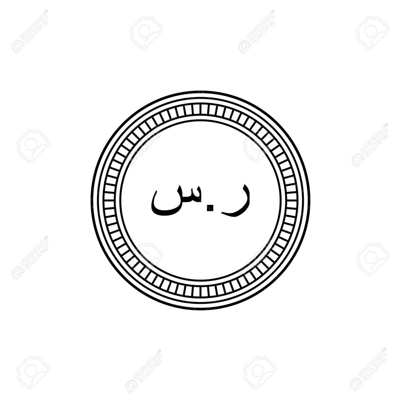 アラブサウジアラビア通貨アイコンシンボル、サウジアラビアリヤル、sar記号。ベクターイラストのイラスト素材・ベクター Image 195828288