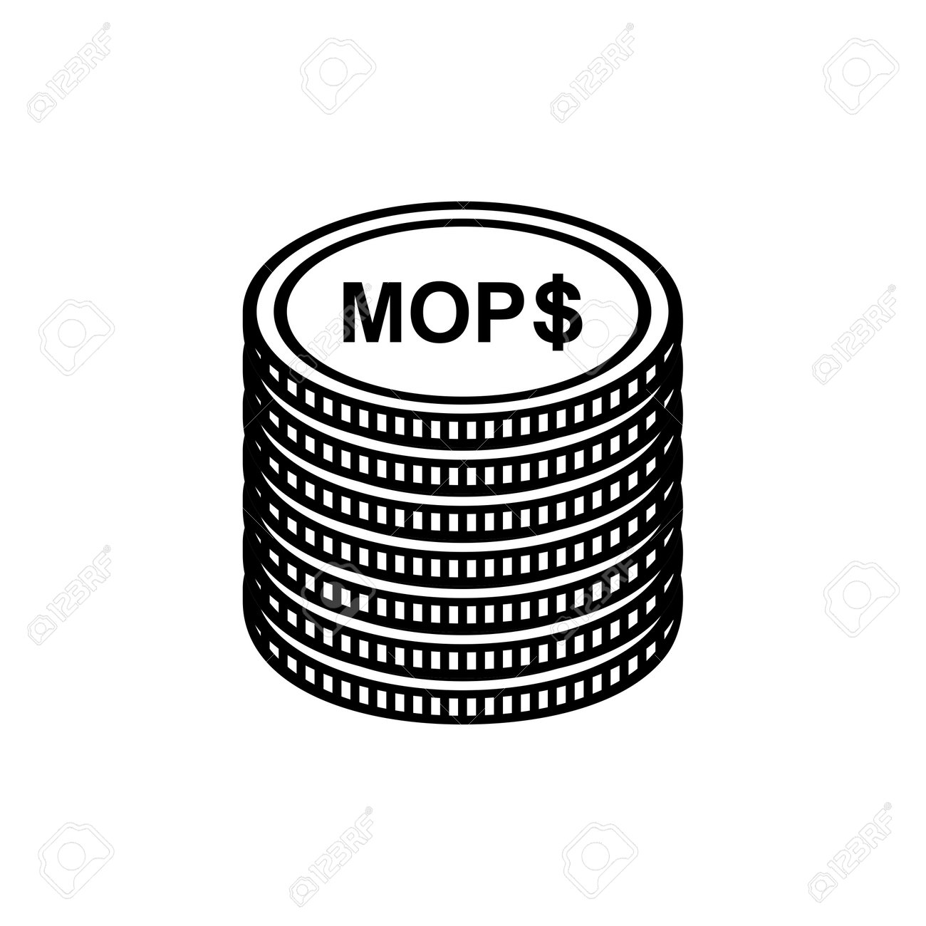 Macau Currency Symbol, Macanese Pataca Icon, MOP Sign. Vector Illustration  免版稅剪貼畫，向量插圖和庫存圖片. Image 202070802