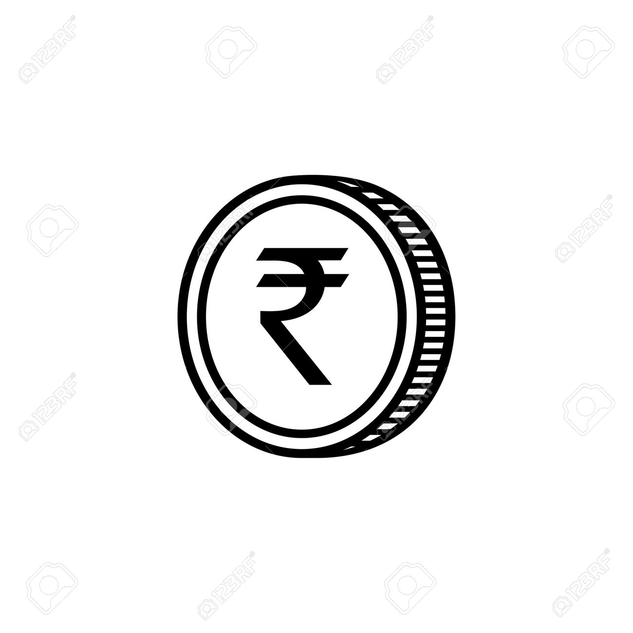 インドの通貨記号、インドルピーのアイコン、インドルピー記号。ベクターイラストのイラスト素材・ベクター Image 204362277