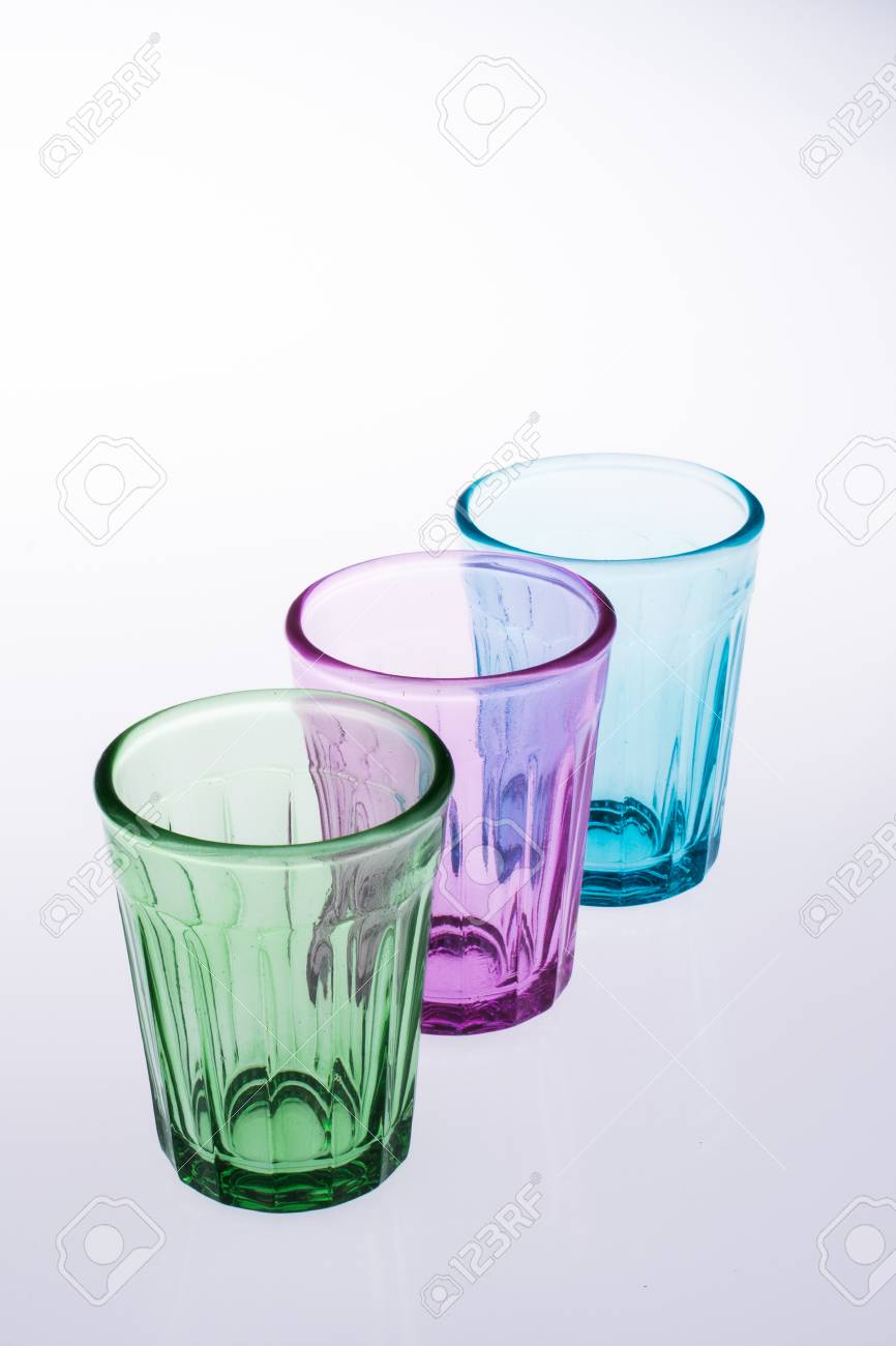 colorful drinking glasses
