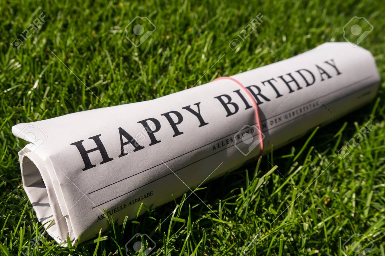 Journal De Joyeux Anniversaire Sur Le Pre Banque D Images Et Photos Libres De Droits Image