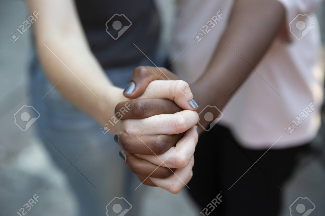 close up black and white woman hand. Selective focus - 150936816 close up black and white woman hand. Selective focus - 150936816