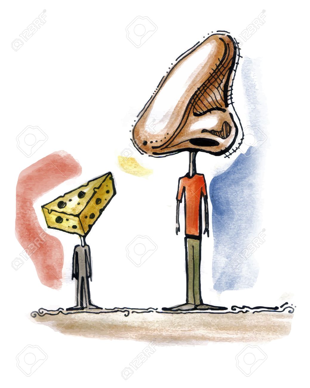 手描きイラストや男と鼻の頭の代わりにチーズと少年の図面 のイラスト素材 ベクタ Image 手描きイラストや男と鼻の頭の代わりにチーズと少年の図面 のイラスト素材 ベクタ Image
