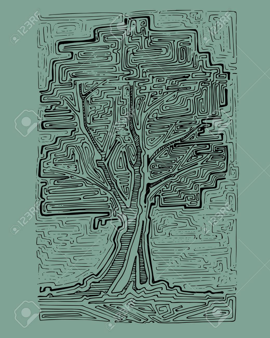 手描きイラストや木の描画 のイラスト素材 ベクタ Image 手描きイラストや木の描画 のイラスト素材 ベクタ Image
