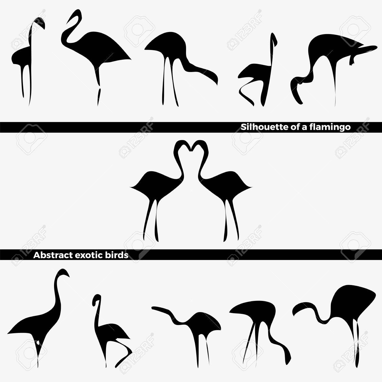 白い背景に熱帯のフラミンゴ鳥のシルエットの形でロゴのベクトルを設定 のイラスト素材 ベクタ Image 白い背景に熱帯のフラミンゴ鳥のシルエットの形でロゴのベクトルを設定 のイラスト素材 ベクタ Image