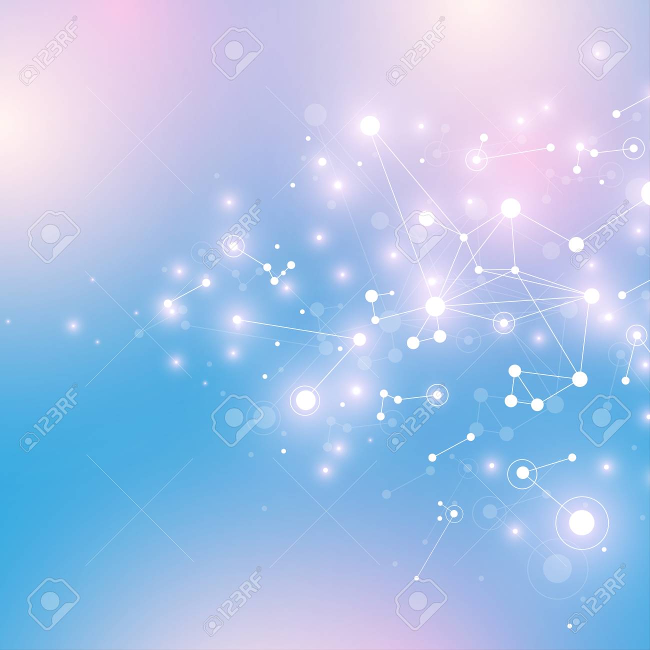 接続回線とドットの幾何学的な抽象的な背景 プレゼンテーションのネットワークと接続の背景 グラフィックのポリゴン背景 科学的なベクター イラストです のイラスト素材 ベクタ Image