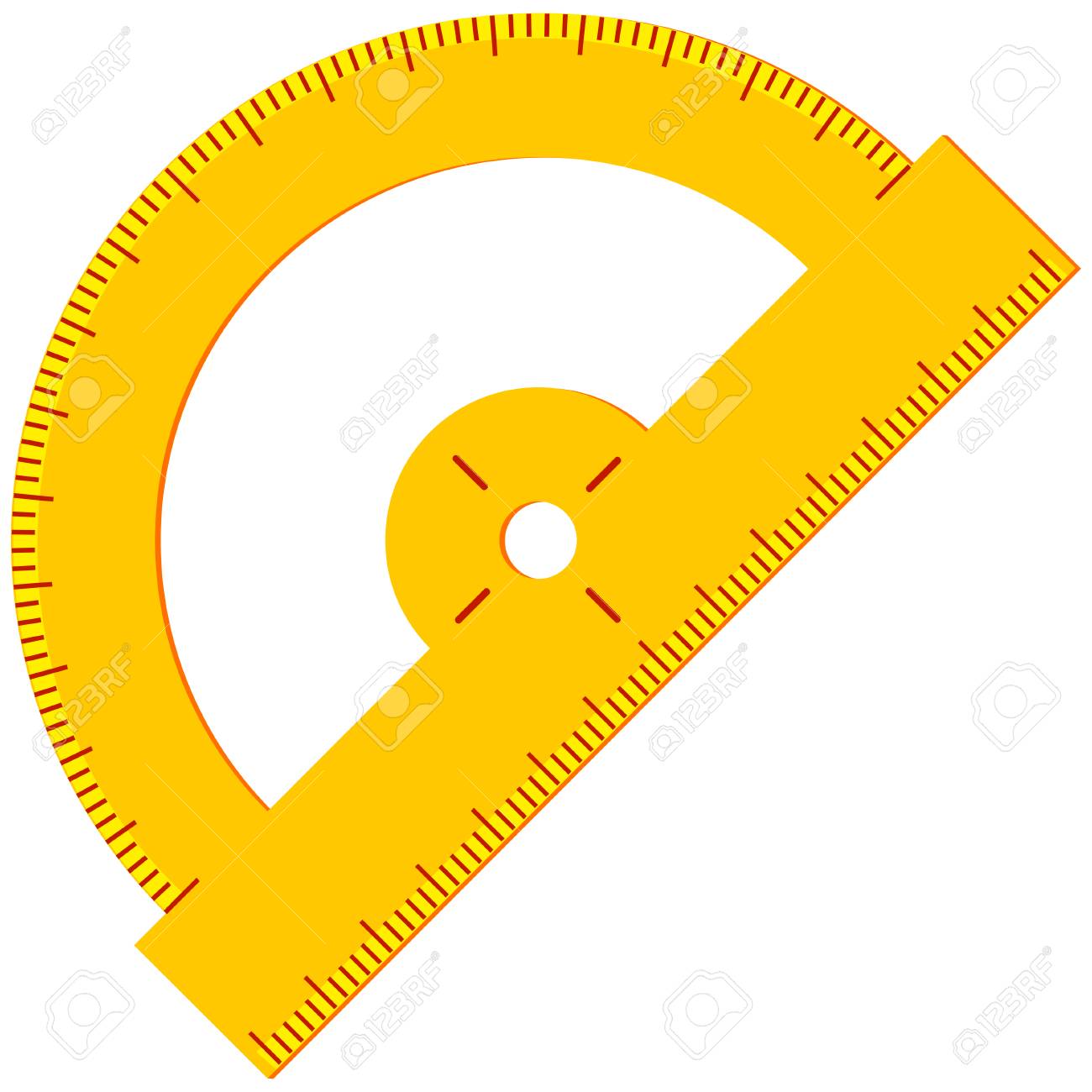 Colored Cartoon Illustration Of Angle Protractor. Royalty Free SVG,  Cliparts, Vectors, And Stock Illustration. Image 98423506.