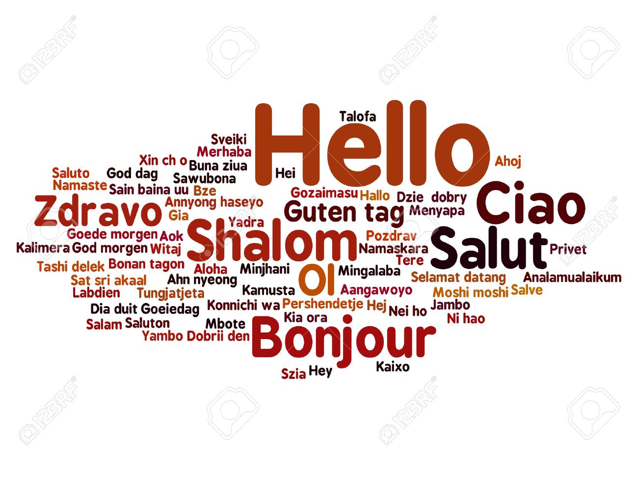 vector concept or conceptual abstract hello or greeting