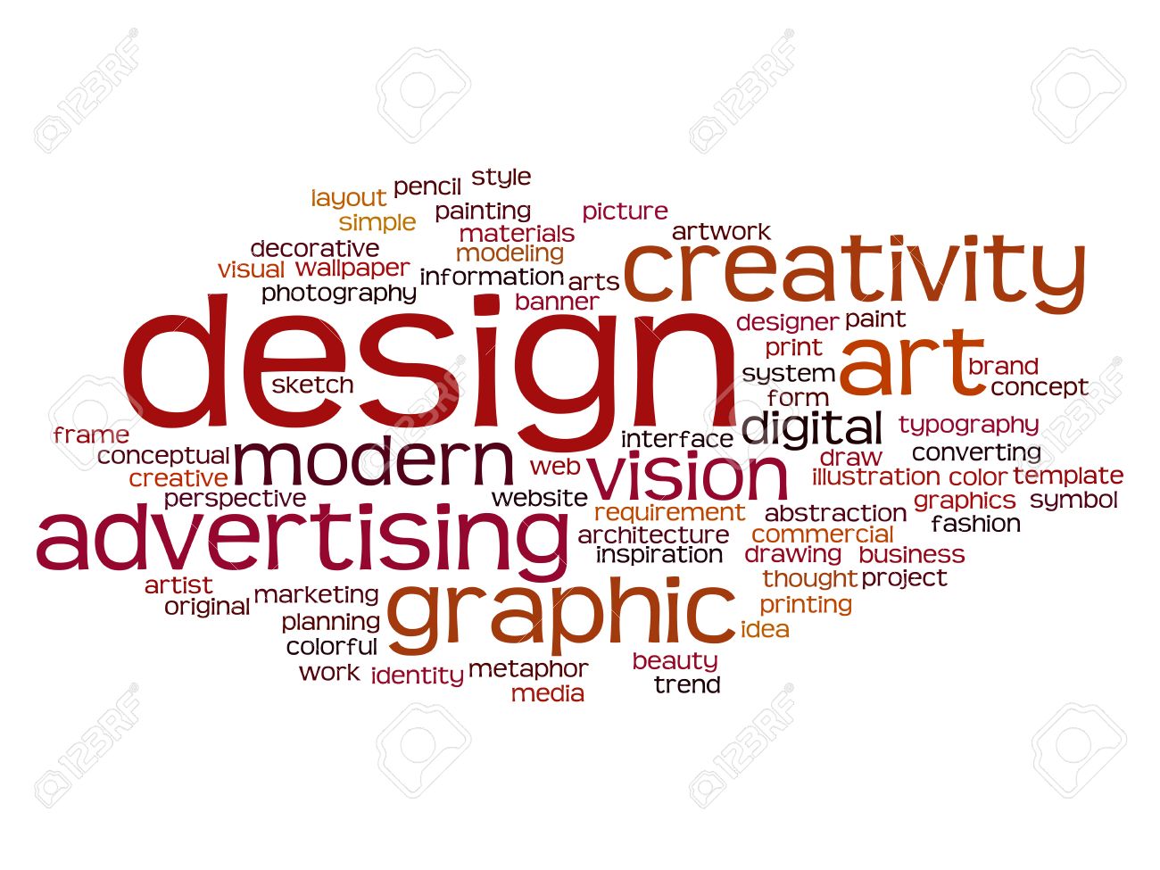 concept conceptual creativity art graphic design visual word stock