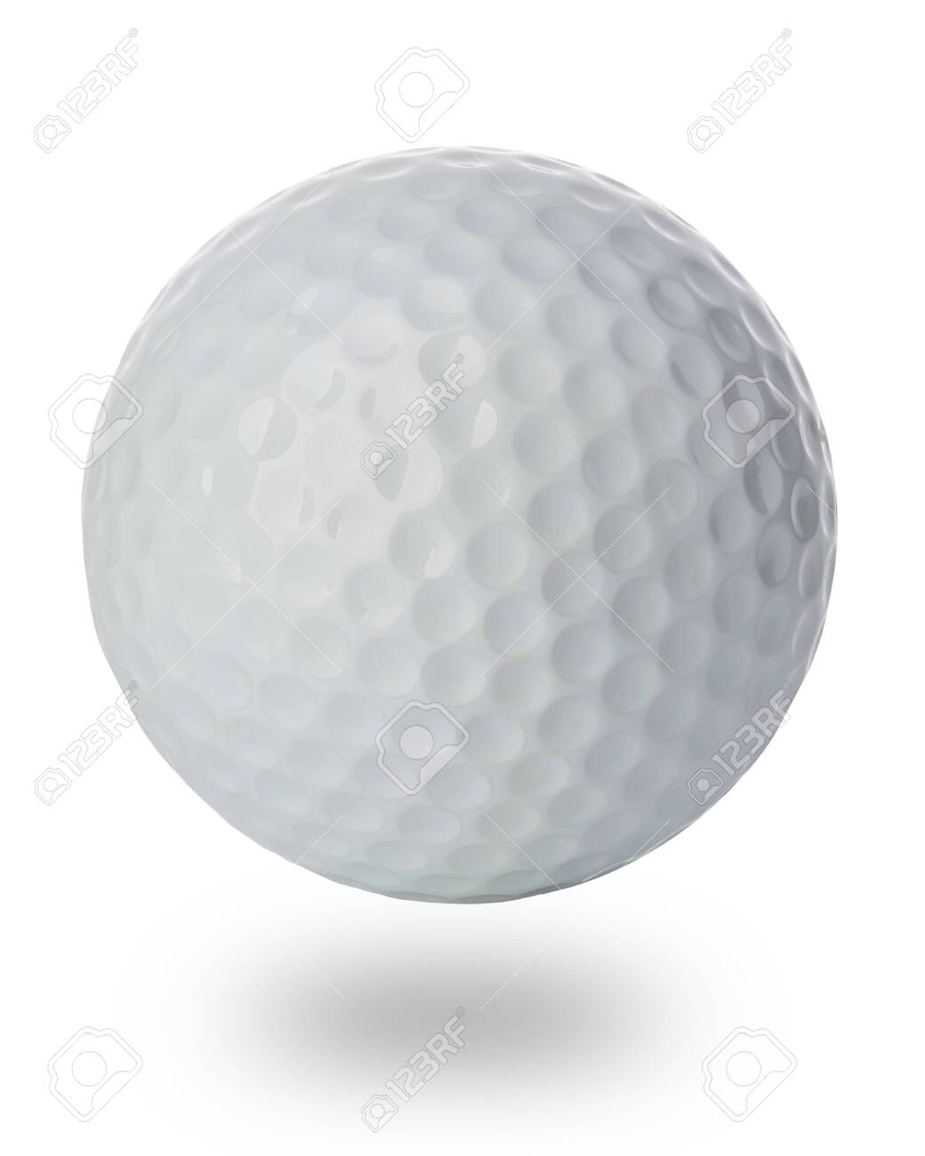 Golf ball close-up isolated on a white background. - 126197287 Golf ball close-up isolated on a white background. - 126197287