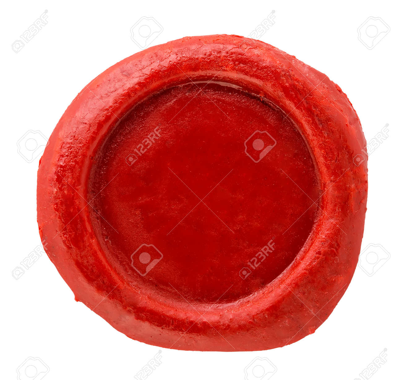 Red wax seal close-up isolated on a white background. - 126197353 Red wax seal close-up isolated on a white background. - 126197353