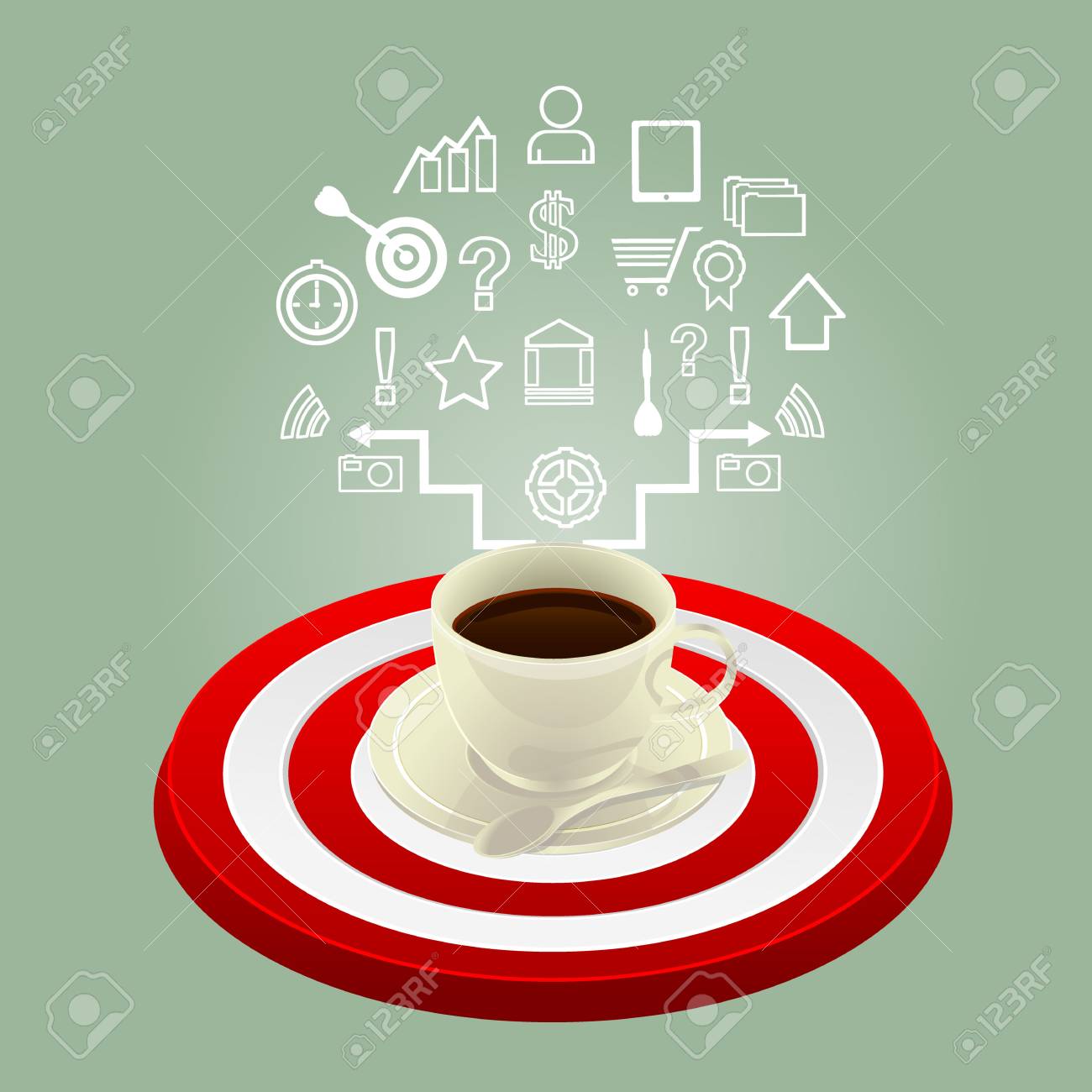 Coffee Cup As A Target Royalty Free Cliparts Vectors And Stock