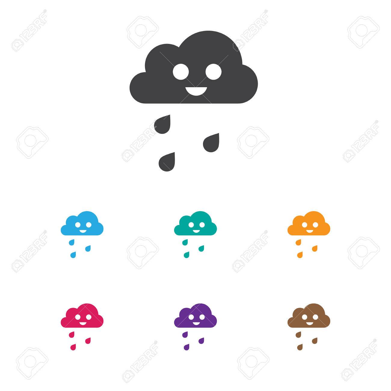 霧雨のアイコンを空気のシンボルのベクター イラストです プレミアム品質は トレンディなフラット スタイルのあられの要素を分離しました のイラスト素材 ベクタ Image