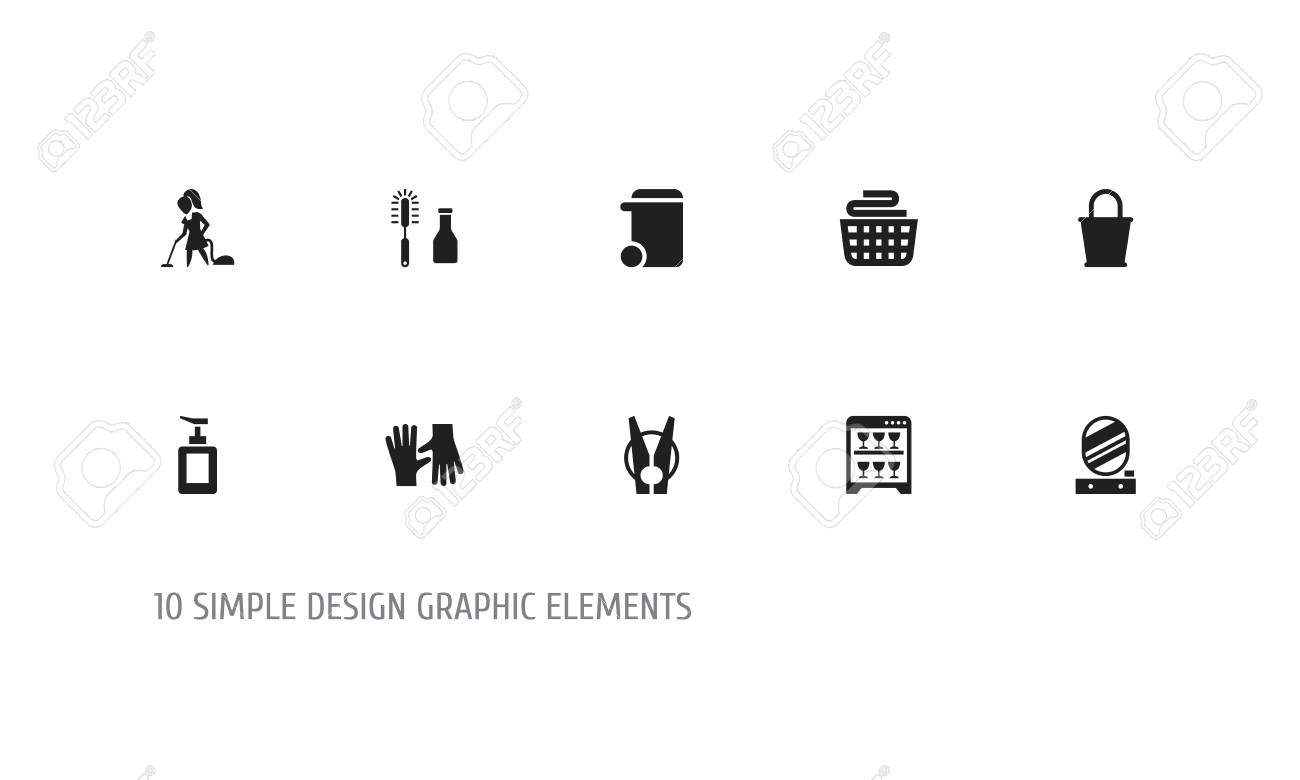 set of 10 editable cleanup icons includes symbols such as clean