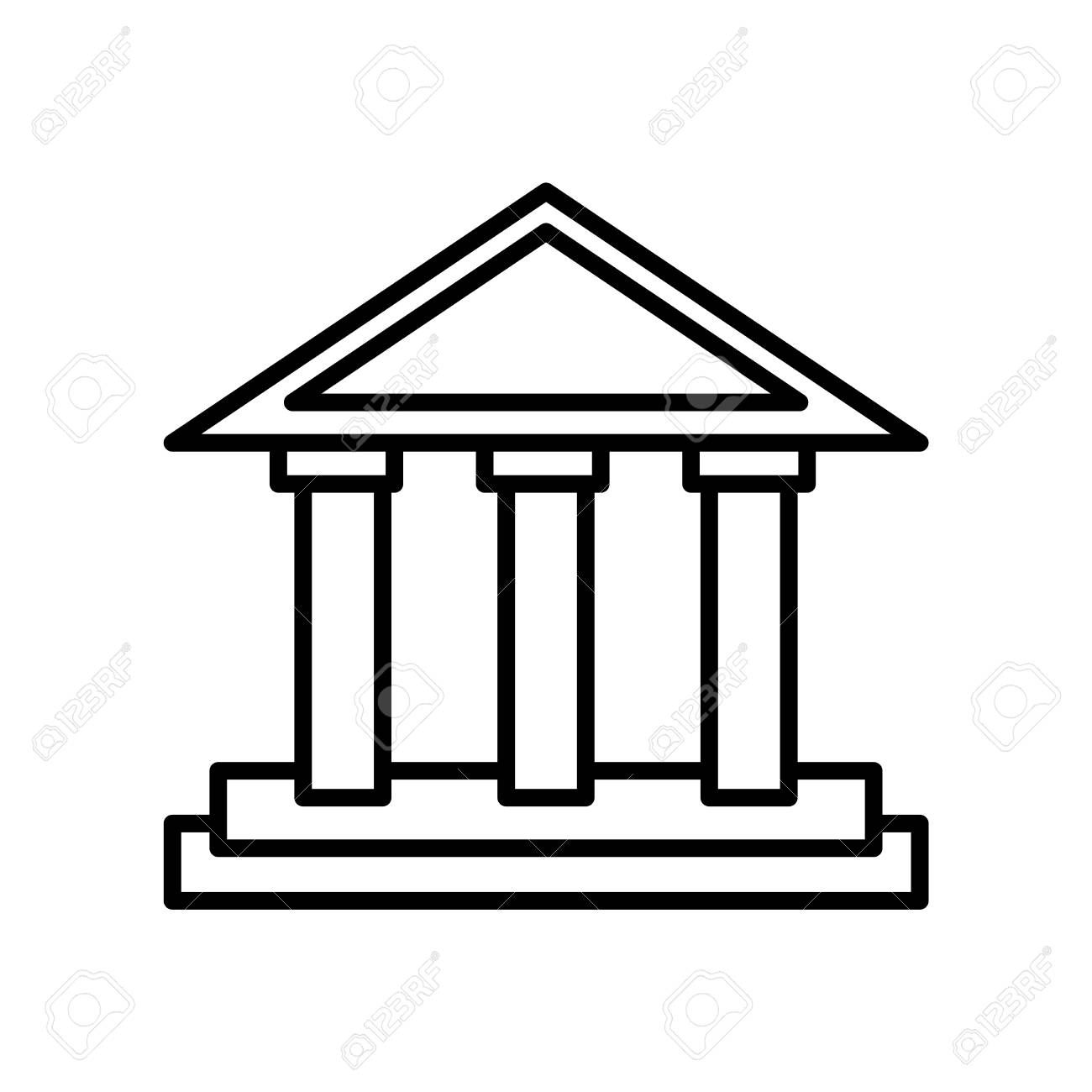 Parthenon Icon Vector Isolated On White Background Parthenon Royalty Free Cliparts Vectors And Stock Illustration Image 111743974