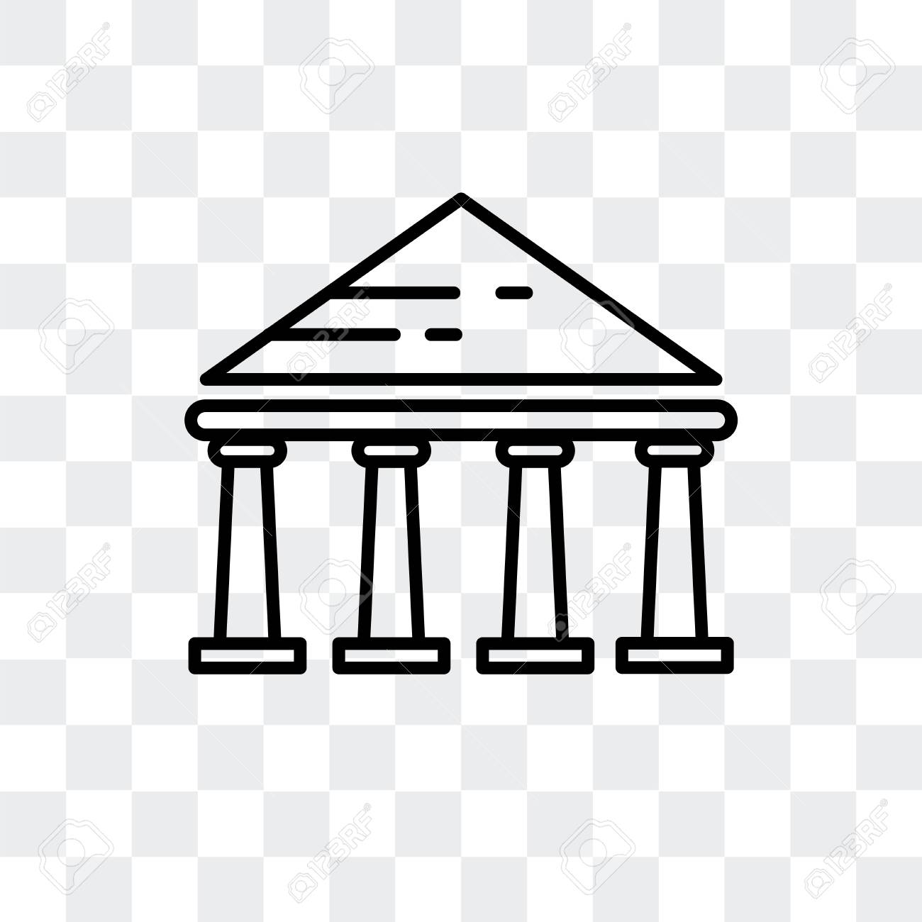 Parthenon Vector Icon Isolated On Transparent Background Parthenon Royalty Free Cliparts Vectors And Stock Illustration Image 107264770