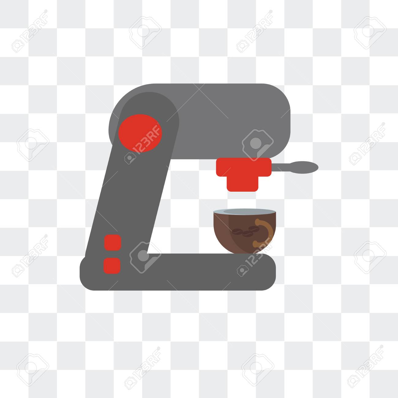 Coffee Machine Vector Icon Isolated On Transparent Background Royalty Free Cliparts Vectors And Stock Illustration Image 107234349
