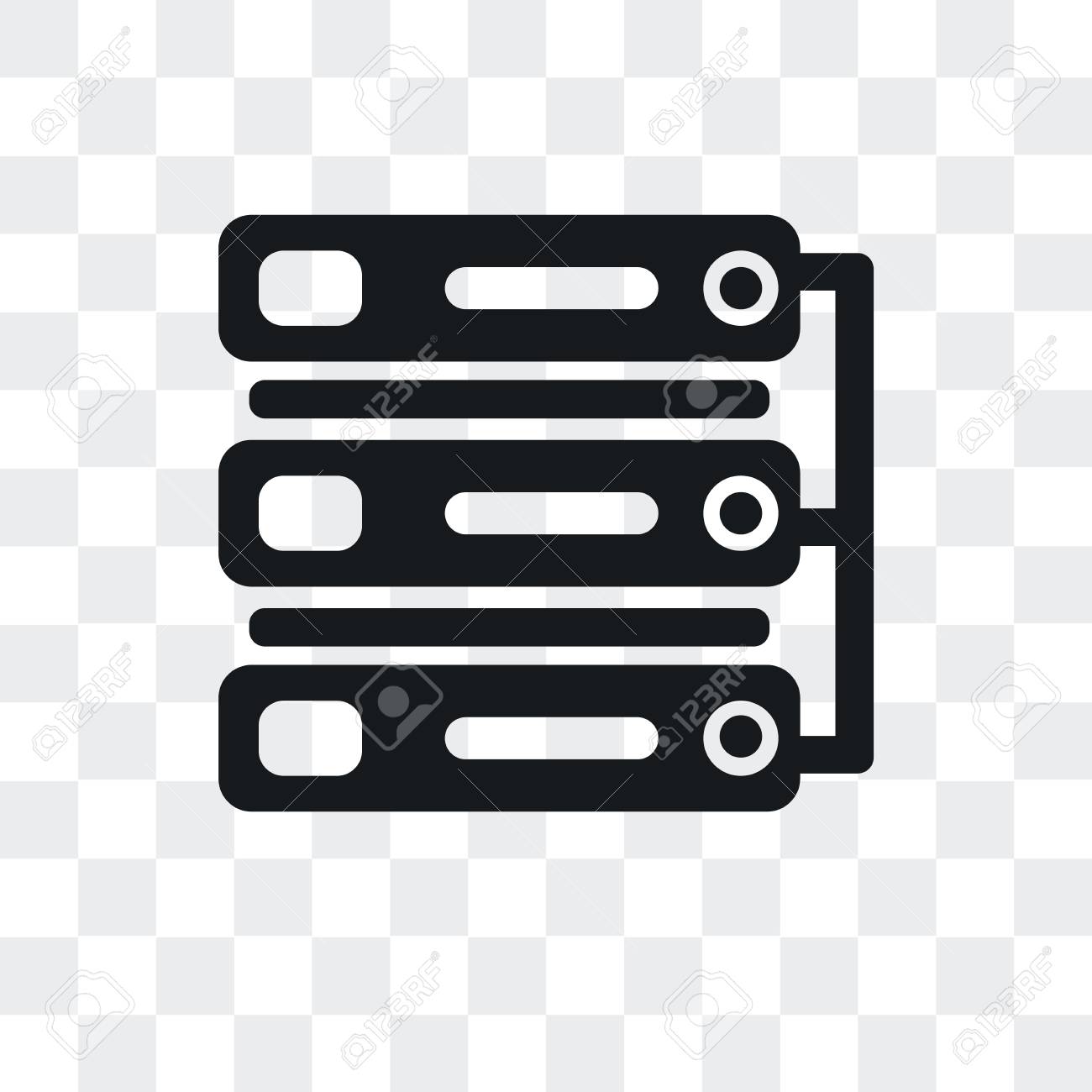 server vector icon isolated on transparent background server