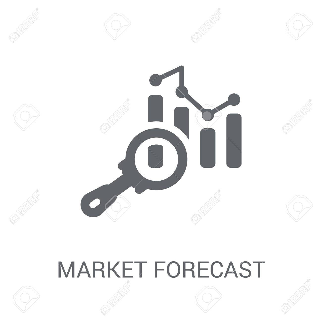 Market Forecast Icon. Trendy Market Forecast Logo Concept On White  Background From Cryptocurrency Economy And Finance Collection. Suitable For  Use On Web Apps, Mobile Apps And Print Media. Royalty Free SVG, Cliparts,