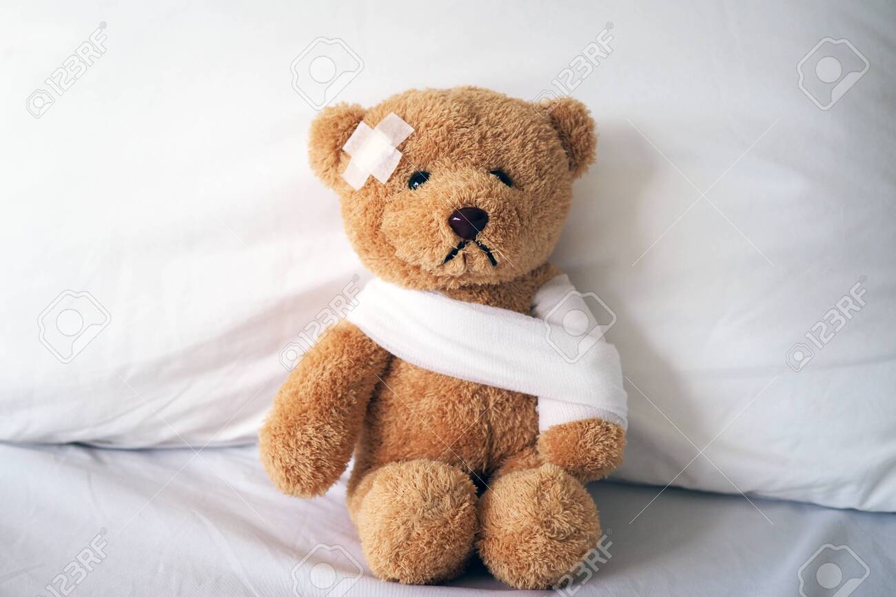 Creative Bear Plush Bag, Injured Bear Plush, Teddy Bear Boy