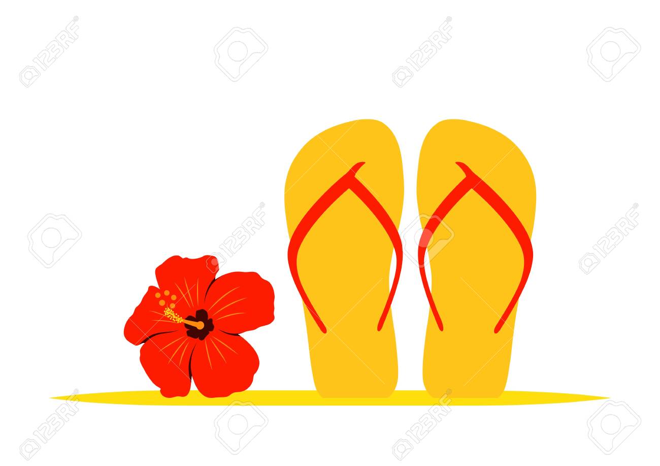 hibiscus flip flops